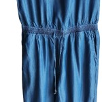 Vorschaubild 3 von Jumpsuit Damen Blau Gr. 38 Viskose Uni Casual L28
