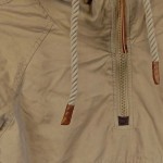 Vorschaubild 4 von Windjacke Damen Beige Gr. 38/M Baumwolle Polyamid Uni Casual Langarm
