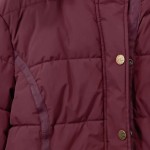 Vorschaubild 6 von Damen Winterjacke Steppjacke Kapuze Fellkragen Gr. 38/M Bordeaux