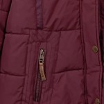 Vorschaubild 7 von Damen Winterjacke Steppjacke Kapuze Fellkragen Gr. 38/M Bordeaux