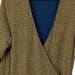 Vorschaubild 6 von Wickelkleid Punkte Gelb Gr. 38 Freizeit Midikleid Schleife Rüschen