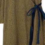 Vorschaubild 7 von Wickelkleid Punkte Gelb Gr. 38 Freizeit Midikleid Schleife Rüschen