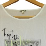 Vorschaubild 3 von Damen T-Shirt Gr. 36/S Weiß Casual Tier-Print Schriftzug