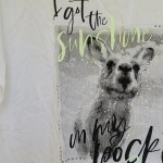 Vorschaubild 4 von Damen T-Shirt Gr. 36/S Weiß Casual Tier-Print Schriftzug