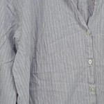 Vorschaubild 7 von Damen Bluse Grau Gestreift Gr. 40/L 3/4-Arm Spitze Casual