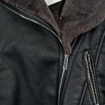 Vorschaubild 5 von Lederjacke Damen Gr. 34/XS Schwarz Uni Casual Langarm Freizeit Polyester