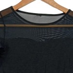 Vorschaubild 3 von Body Damen Gr. 36/S Schwarz Lyocell Uni Elegant Langarm Herbst/Winter