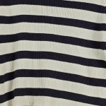 Vorschaubild 3 von Mädchen Pullover Gr. 140 Gestreift Creme Navy Rippstrick