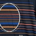 Vorschaubild 5 von Herren T-Shirt Blau Streifen Kreis-Print Gr. S