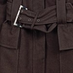 Vorschaubild 6 von Wollmantel Damen Braun Gr. 34/XS Wolle Uni Klassisch Langarm Alltag