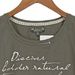 Vorschaubild 5 von Damen T-Shirt Gr. 40/L Grün Casual mit Schriftzug