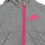 Vorschaubild 4 von Trainingsanzug Baby Mädchen Gr. 68 Grau Pink Sportlich Kapuze