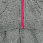 Vorschaubild 5 von Trainingsanzug Baby Mädchen Gr. 68 Grau Pink Sportlich Kapuze