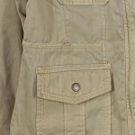 Vorschaubild 7 von Damen Leichte Jacke Parka Gr. 42/XL Beige Kapuze Fellbesatz Casual