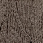 Vorschaubild 6 von Damen Strickjacke Gr. 42 XL Braun Rippstrick Glitzer Langarm
