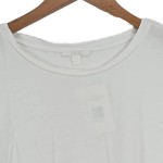 Vorschaubild 2 von T-Shirt Damen Weiß Gr. 38/M Baumwolle Uni Basic Kurzarm Freizeit