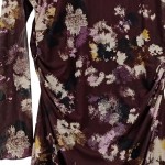 Vorschaubild 7 von Damen Festliches Kleid Blumenmuster Elegant Braun Gr. 40 L