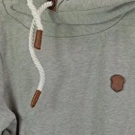Vorschaubild 6 von Damen Kapuzenpullover Hoodie Melange Grau XL Freizeit