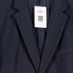Vorschaubild 6 von Herren Anzug Sakko + Hose Gr. 48 Blau Business Nadelstreifen