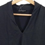 Vorschaubild 3 von Damen Langarmshirt Gr. 36/S Schwarz Minimalistisch V-Ausschnitt