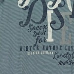 Vorschaubild 7 von Langarmshirt Damen Gr. 38/M Petrol Gestreift Casual Schriftzug