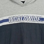 Vorschaubild 6 von LOGIC-K Kinder Hoodie Kurzarm Worldwide Gr. 152/14Y Grau Blau Kängurutasche