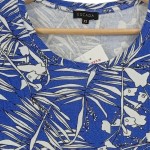 Vorschaubild 6 von Damen Pullover Shirt 34/XS Blau Palmenmuster Casual Modern