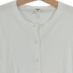 Vorschaubild 5 von Damen Strickjacke Gr. 36/S Weiß Basic Baumwolle