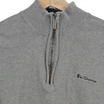 Vorschaubild 4 von Pullover Herren Gr. 46/S Grau Baumwolle Uni Casual Langarm
