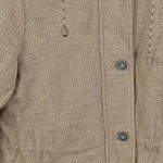 Vorschaubild 7 von Damen Übergangsmantel Gr. 40 Wolle Fischgrät Kapuze Beige