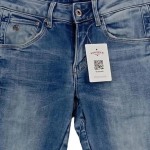 Vorschaubild 4 von Damen Jeans W32 40 L Blau Slim Tapered Used Look