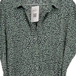 Vorschaubild 6 von Damen Hemdblusenkleid Leopardenmuster Gr. 40/L Grün Kurzarm