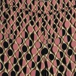Vorschaubild 5 von Stoffhose Damen Gr. 34 Geometrisch Rosa Schwarz Retro Modern