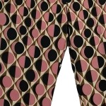 Vorschaubild 6 von Stoffhose Damen Gr. 34 Geometrisch Rosa Schwarz Retro Modern