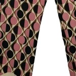 Vorschaubild 7 von Stoffhose Damen Gr. 34 Geometrisch Rosa Schwarz Retro Modern