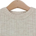 Vorschaubild 5 von Kinder Pullover Rippstrick Beige Gr. 104 Langarm Casual Alltag
