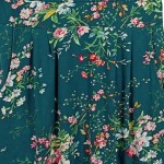 Vorschaubild 7 von Damen Wickelkleid Blumenmuster Grün Gr. M Viskose