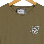 Vorschaubild 5 von Herren T-Shirt Gr. XS Oliv Logo Stickerei Longline Streetwear