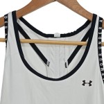 Vorschaubild 3 von Sportshirt Damen Weiß Gr. 36/S Baumwolle Uni Sportlich Ärmellos