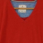 Vorschaubild 5 von Pullover Herren Rot Gr. 50/M Baumwolle Uni Casual Langarm Freizeit