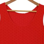 Vorschaubild 5 von Damen Businesskleid Rot Gr. 38 Strukturmuster Elegant