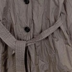 Vorschaubild 7 von Damen Trenchcoat Leichte Jacke Gr. 38 Grau Taupe mit Gürtel