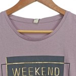 Vorschaubild 5 von . Damen Langarmshirt Gr. S Lila Weekend Print Baumwolle Casual