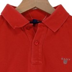Vorschaubild 4 von Kinder Poloshirt Langarm Rot Gr. 140 Baumwolle Casual Uni