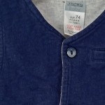Vorschaubild 5 von Leichte Weste Kinder Blau Gr. 74 Baumwolle Uni Casual Ärmellos Alltag