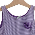 Vorschaubild 3 von Sommerkleid Kinder Gr. 104 Lila Baumwolle Gestreift Casual Freizeit