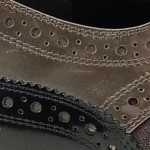 Vorschaubild 6 von Damen Schnürschuhe Brogues Gr. 40 Grau Lack Wildleder Chunky Sohle