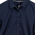 Vorschaubild 4 von Blusenkleid Damen Blau Gr. 38/M Baumwolle Uni Modern Alltag Frühjahr/Sommer