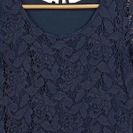 Vorschaubild 6 von Damen Spitzenkleid Gr. 34 Blau Elegant Sommerkleid