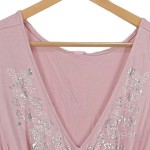 Vorschaubild 5 von Damen Freizeitkleid Gr. 44 Rosa Blumenstickerei Kordelzug